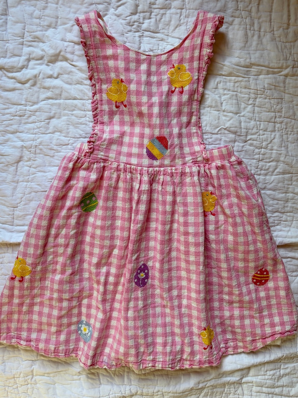 Boden Pink and Cream Gingham Easter Dress